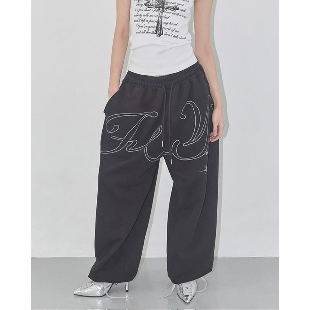 Loose-fit Retro Hip-hop Casual Pants For Women