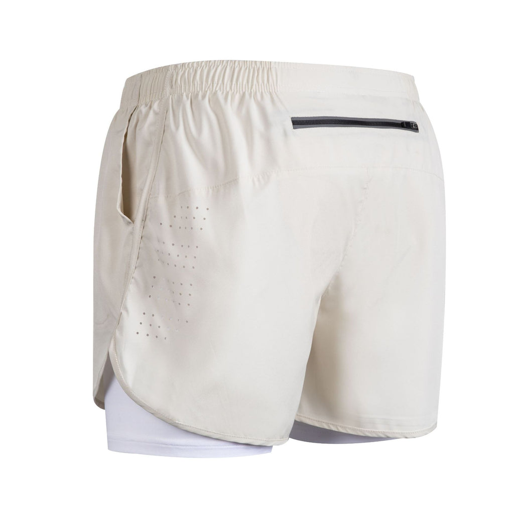 Quick-dry Lining Anti-exposure Double-layer Fitness Shorts For Men