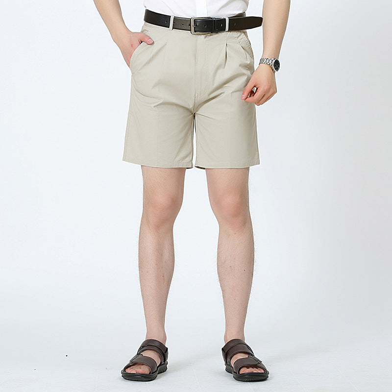Summer Thin Cotton Loose Straight-Leg Suit Shorts For Men