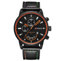 Cairen Water-Resistant Calendar Leather Business-Casual Quartz Watch