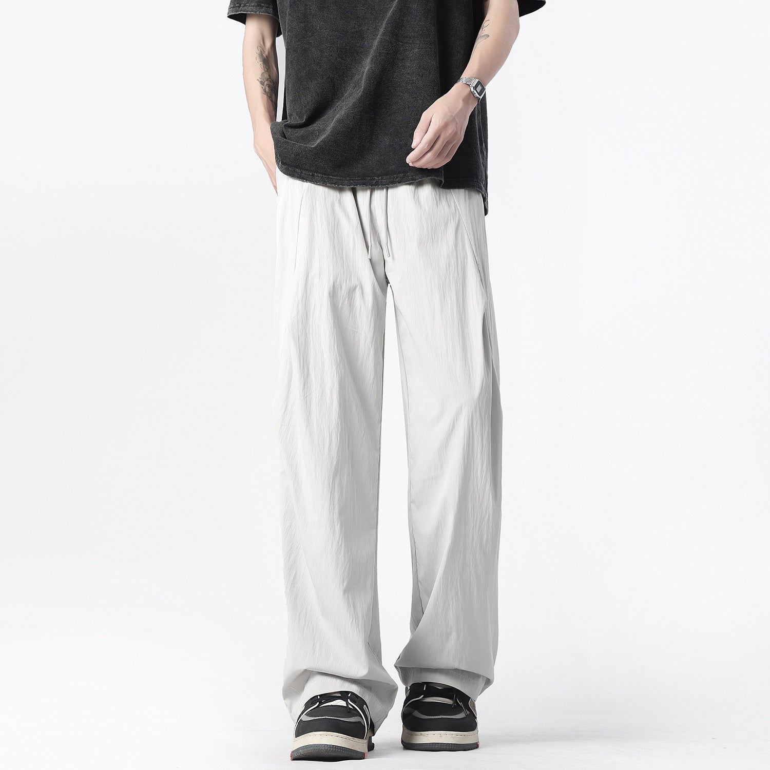 Design Draping Wide-leg Pants Straight-leg Casual Trousers