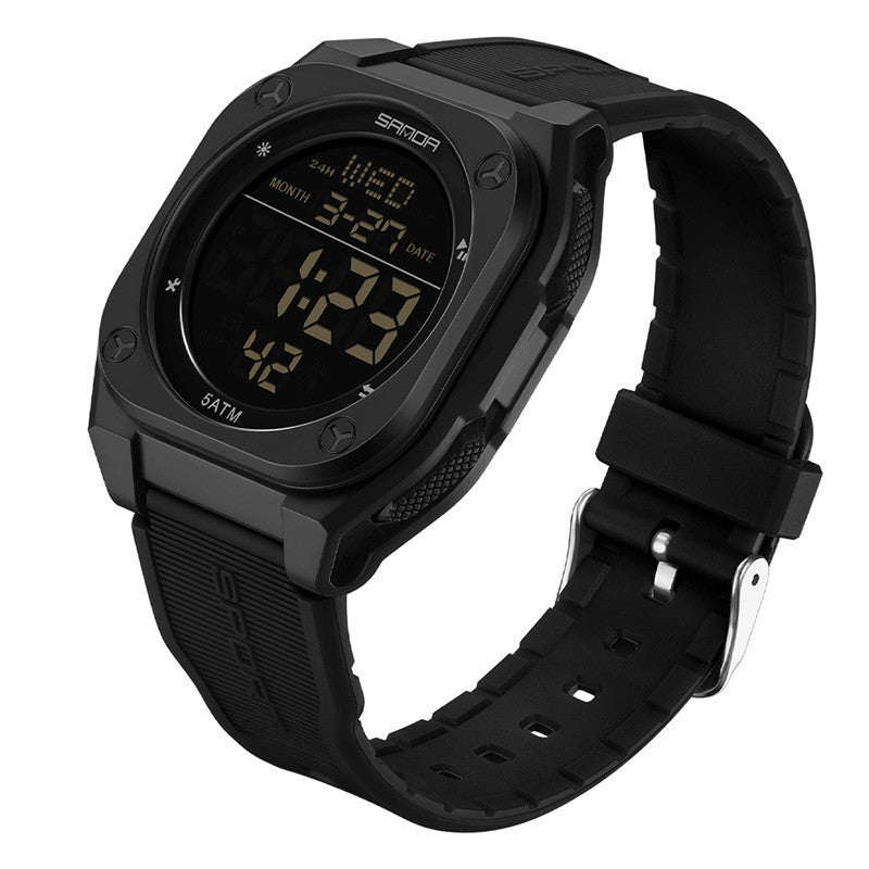 Sandar Best-selling Transparent Electronic Watch With A Large Square Single-display Dial