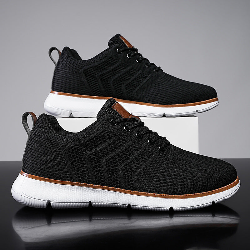 Plus-size Mens Shoes Flyknit Mesh Shoes Casual Sports Shoes