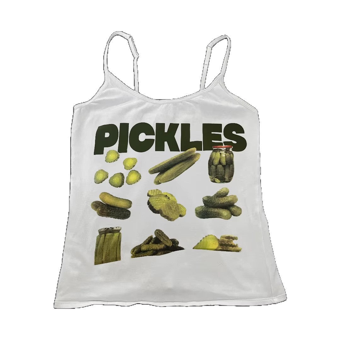 Summer Beach Vacation Style Printed Sassy Womens Camisole Tank Top