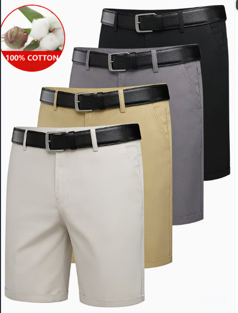 Summer Thin Cotton Loose Straight-Leg Suit Shorts For Men