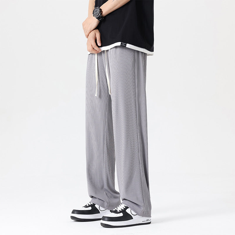 Mens Casual Loose-fitting Cropped Jogger Pants