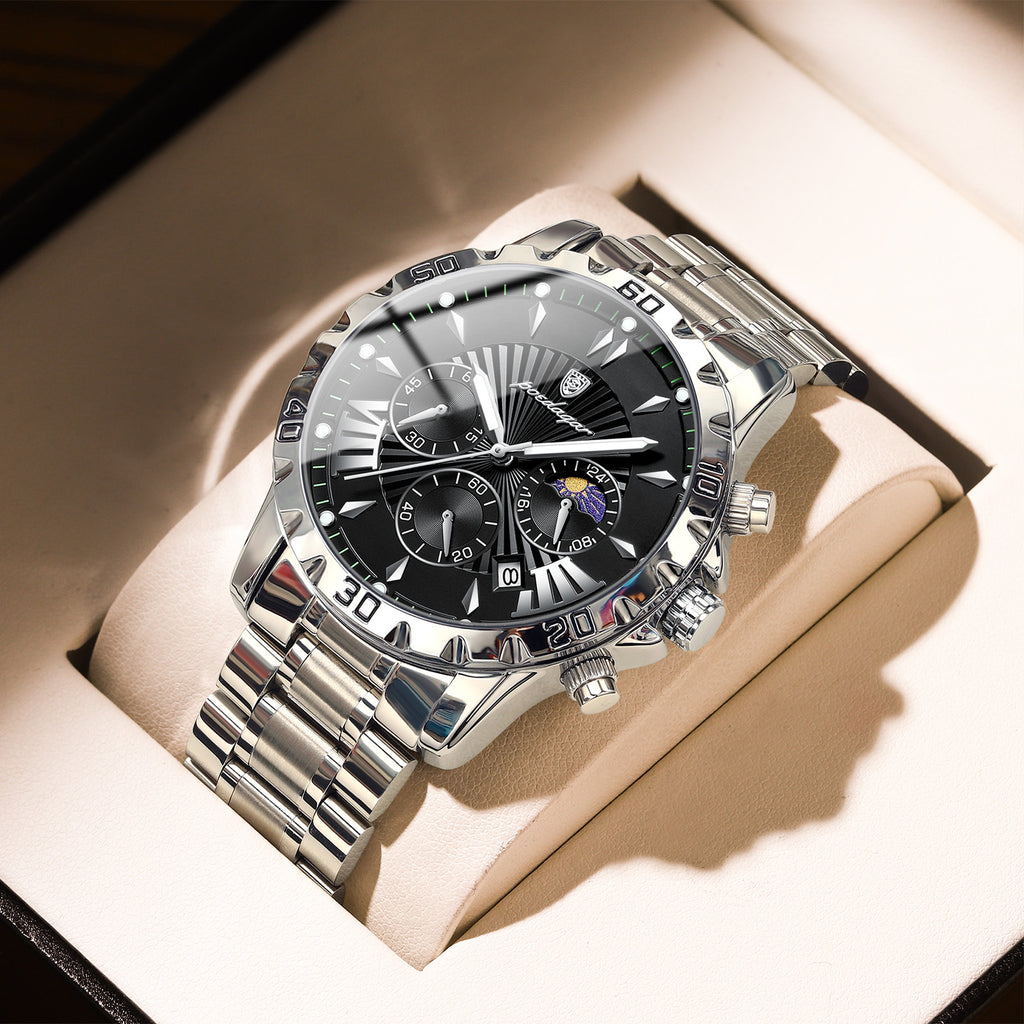 Waterproof Multifunction Sporty Mens Watch