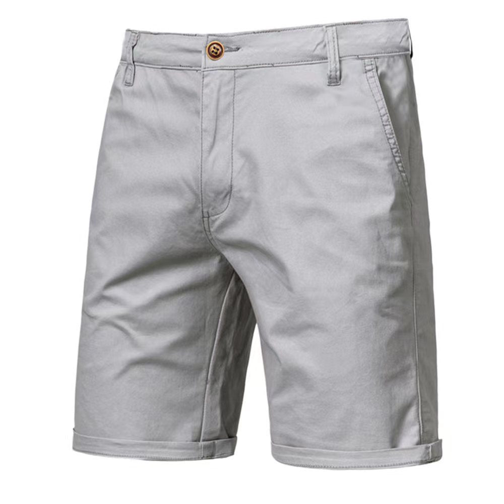 Outdoor Casual Straight-leg Slim Cropped Pants Plus Size Pure Color Cotton Camping Shorts