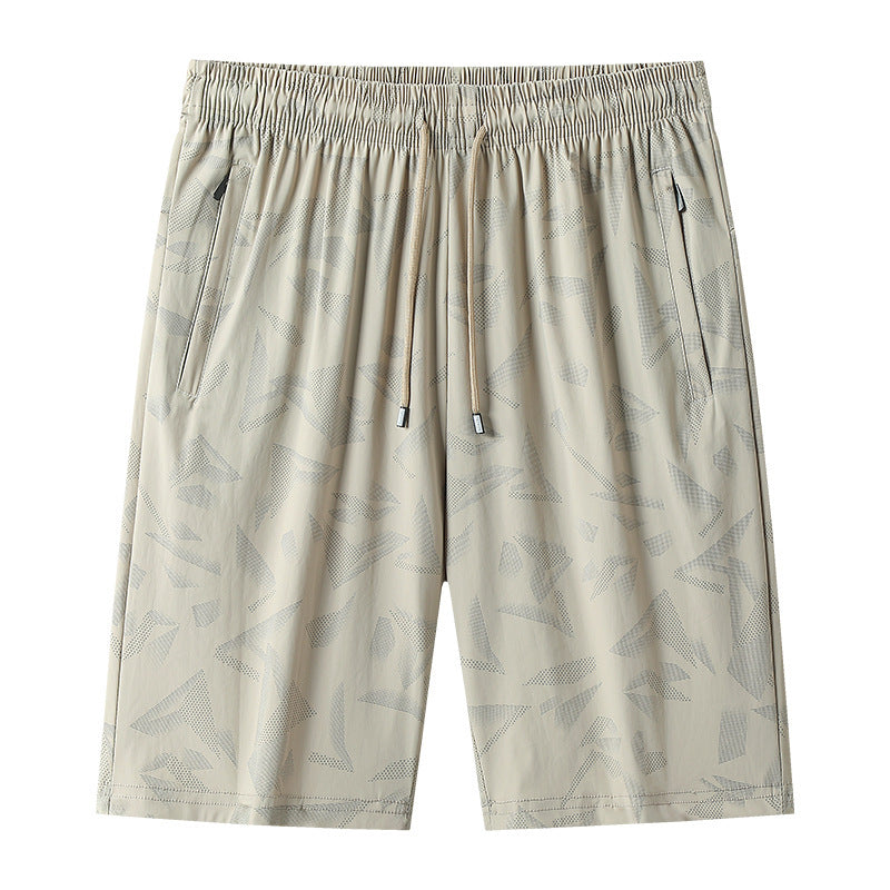 Summer Exercise Shorts Thin Ice Silk Plus Size Quick-drying Knee Length Pants