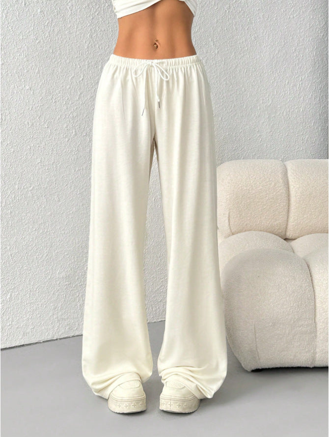 Straight-leg Minimalist Solid-color Womens Sweatpants