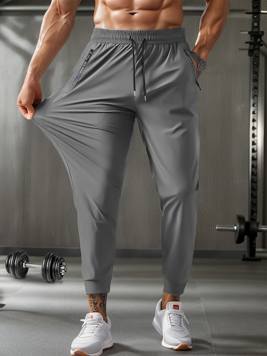 Men's Summer Nylon Ice Silk Trousers Thin Breathable