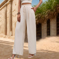 Women's Casual Elastic High-Waist Wide-Leg Pants
