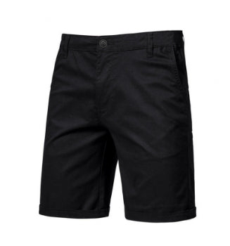 Outdoor Casual Straight-leg Slim Cropped Pants Plus Size Pure Color Cotton Camping Shorts