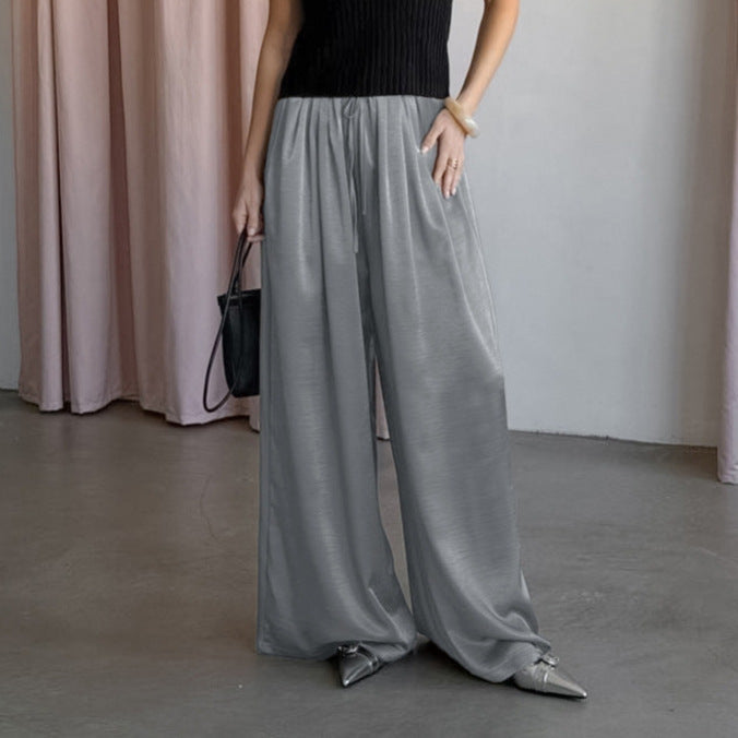 Satin Elegant Versatile Casual Wide-leg Pants For Women