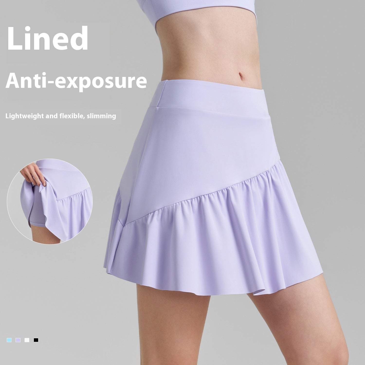 Pleated Fitness Yoga Skirts Sports Tennis Skirt
