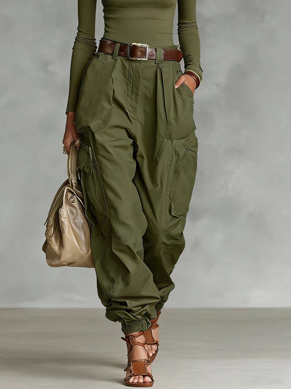 Niche Relaxed-fit Wide-leg Casual Trousers For Women