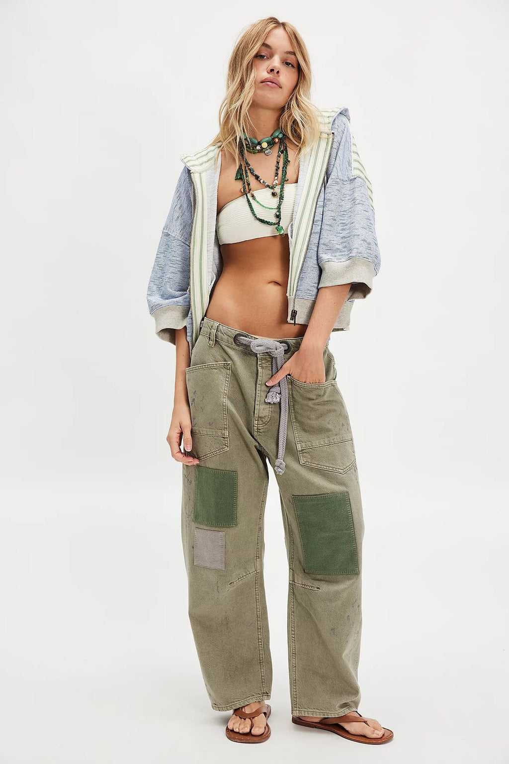 New Washed Pants With A Drawstring