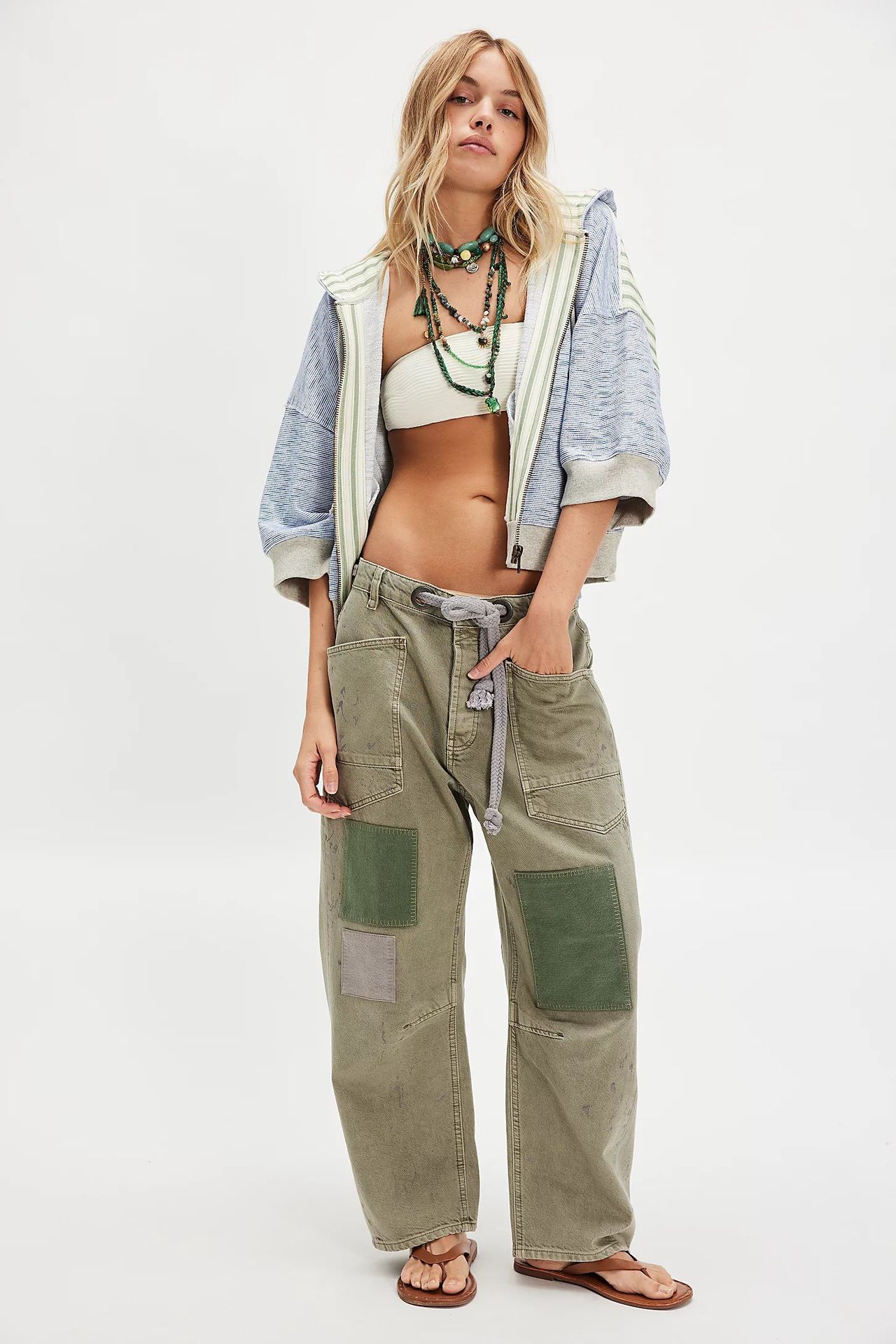 New Washed Pants With A Drawstring
