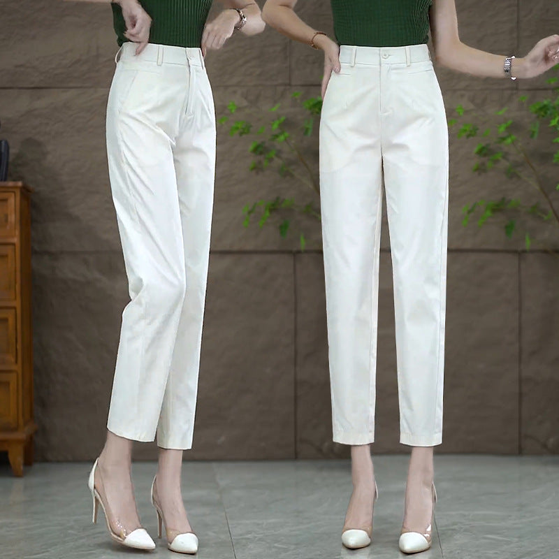 Cropped Suit Pants Women's Straight-leg Pants
