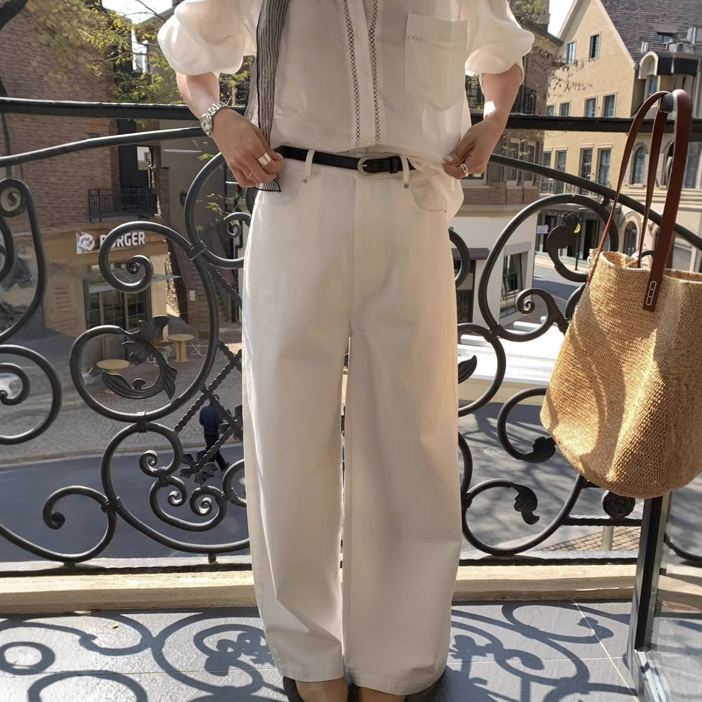 Straight-leg Knitted Trousers With A Drapey Figure-flattering High-end Lookcasual Pants For Petite Frames