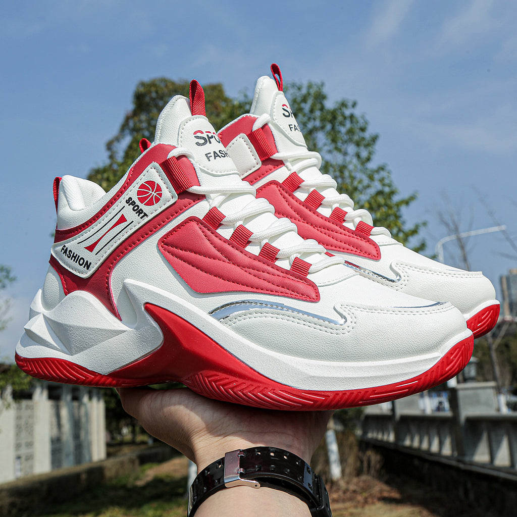 Waterproof High-top Soft Leather Basketball Shoes