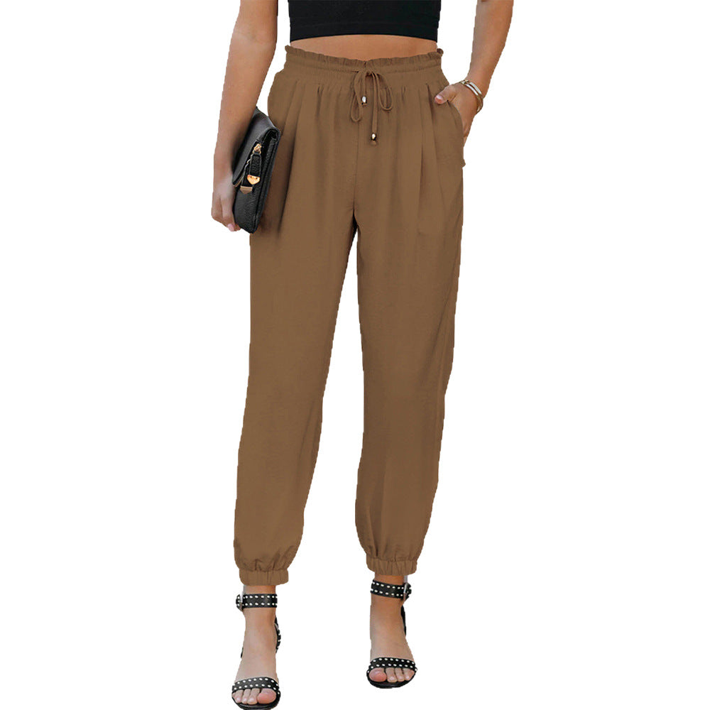 Solid-color Versatile Chic Long Pants Casual Style