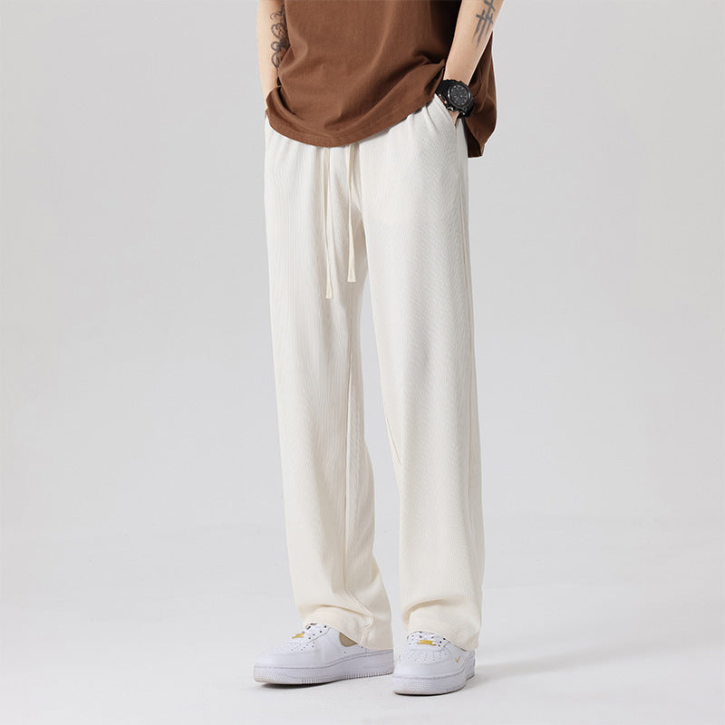 Mens Casual Loose-fitting Cropped Jogger Pants