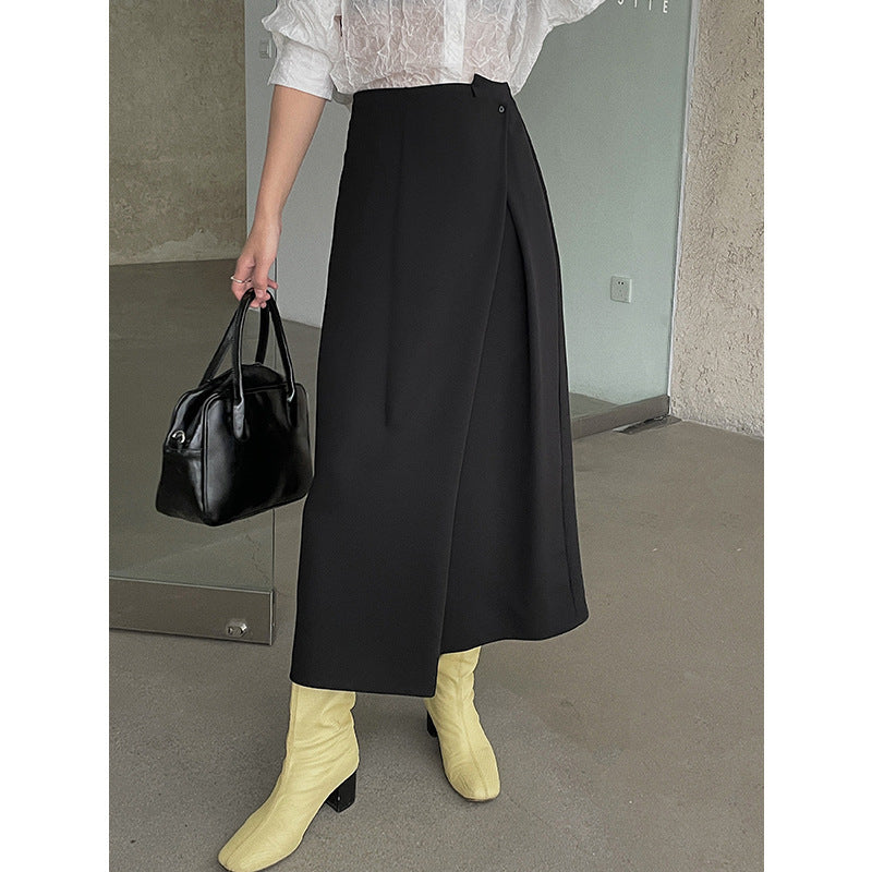 Ladies Fashion High Waist Irregular Design Skirt