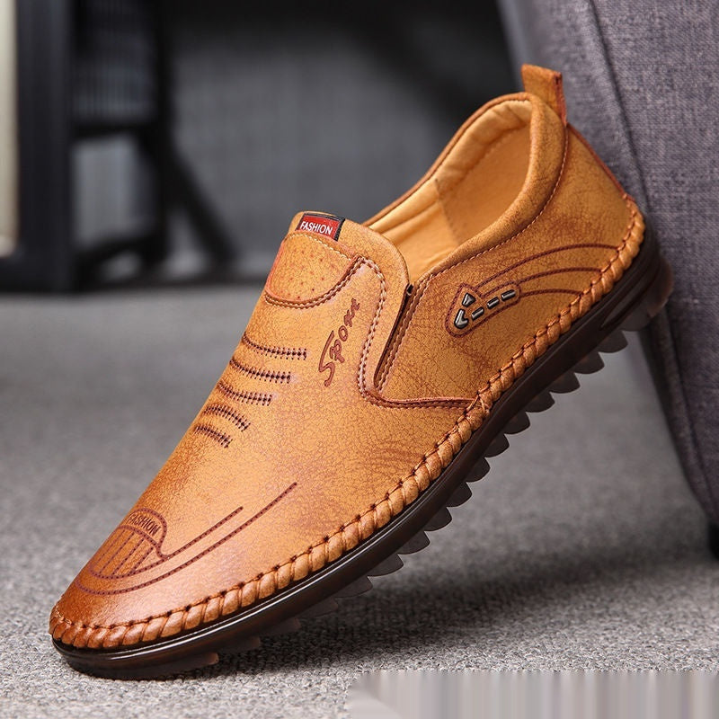 Men's Leather Shoes SummerAutumn New Style Casual Genuine Leather Soft Sole