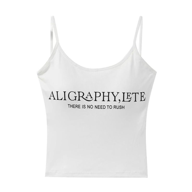 New Womens Niche-design Korean-style Spicy Chic Slim-fit Sleeveless Top