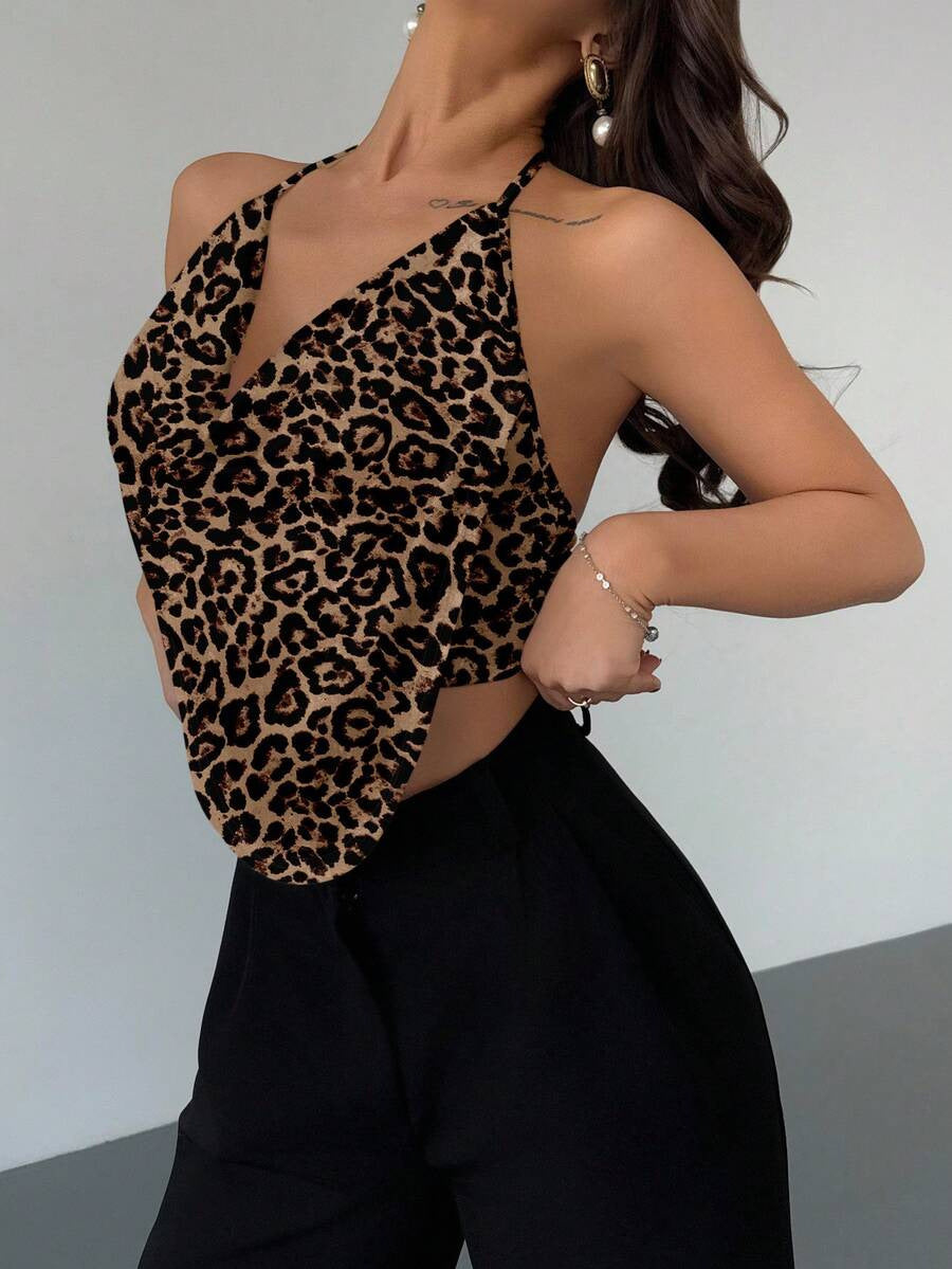 Women's Y2K Halter Neck V-Neck Backless Camisole