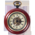 Small Mahogany Automatic Mechanical Pocket Watch