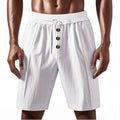 Linen Summer American-style Shorts Beach Casual Loose Straight Men
