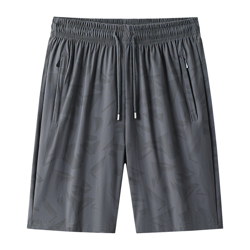 Summer Exercise Shorts Thin Ice Silk Plus Size Quick-drying Knee Length Pants