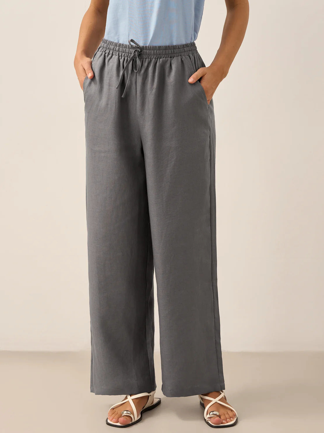 Linen Comfortable Straight-Leg Pants Women's Casual Pants
