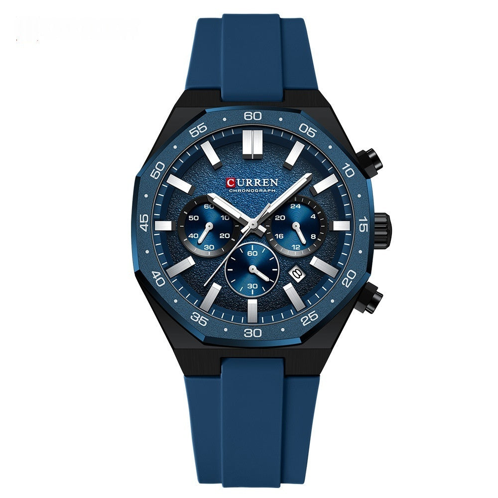 Calendar Waterproof Six-hand Mens Watch
