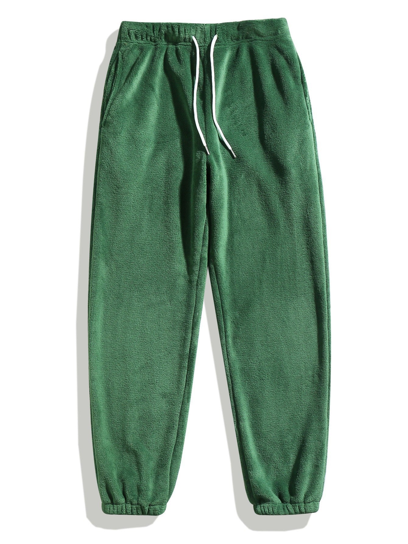 Casual And Fashionable Coral Fleece Drawstring Pants