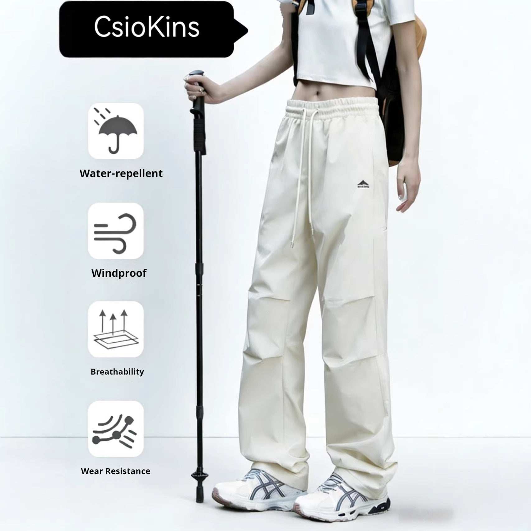 Outdoor Quick-Drying High-Waisted Slimming Drapey Wide-Leg Pants