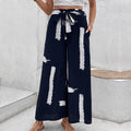 Fashionable Printed High-Waist Wide-Leg Pants For Women