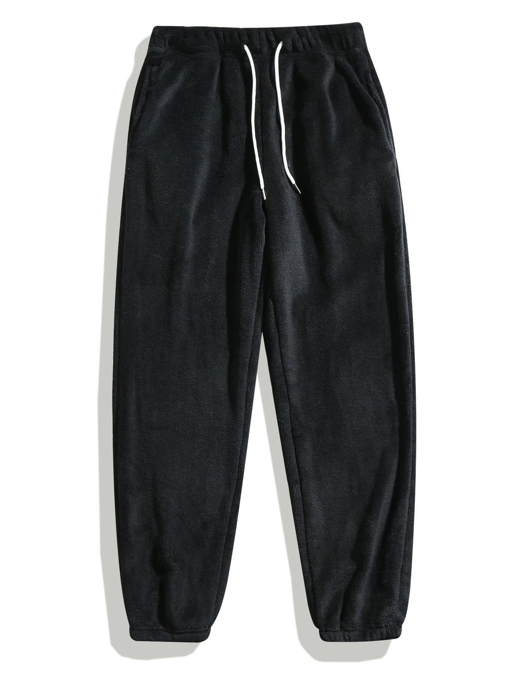 Casual And Fashionable Coral Fleece Drawstring Pants
