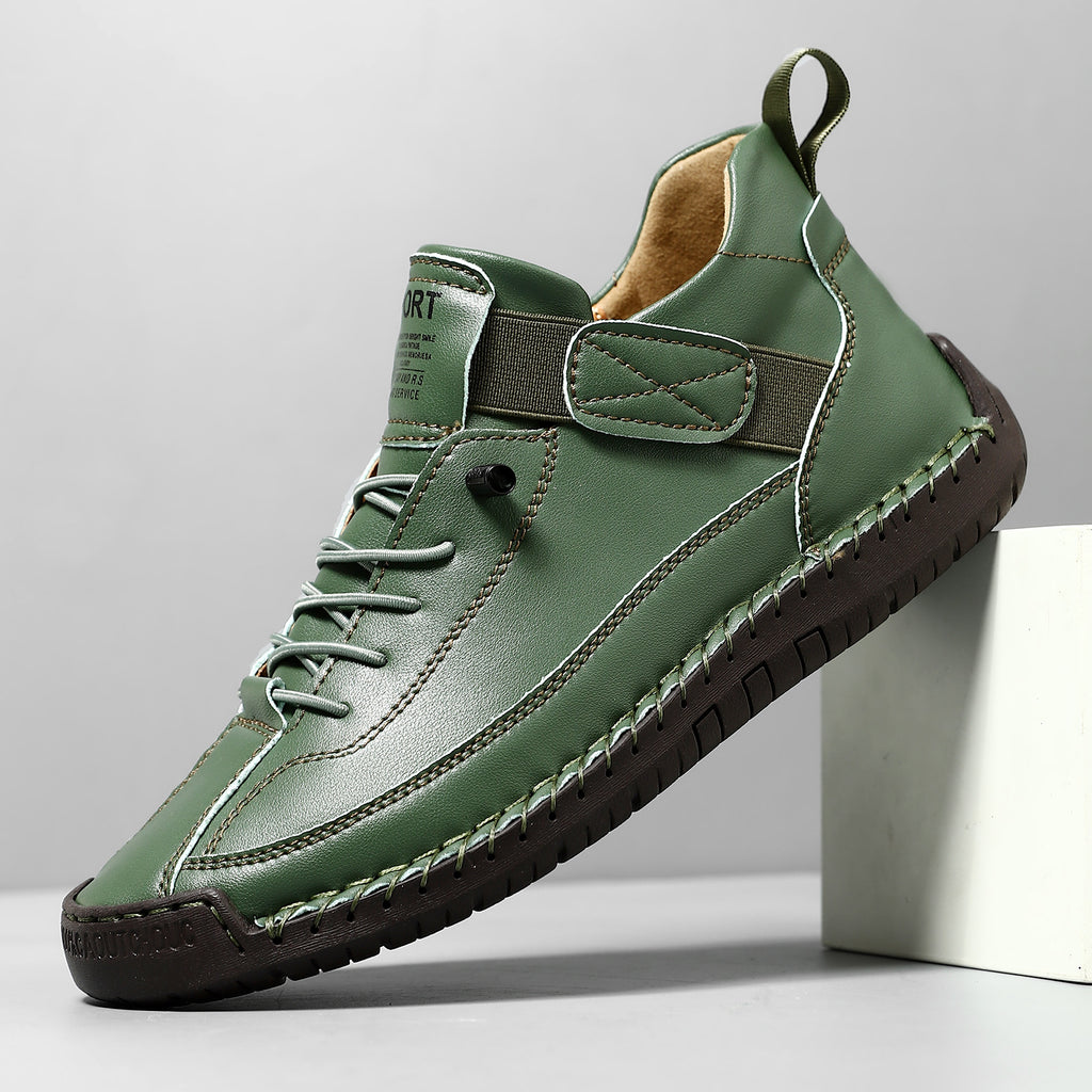AutumnWinter Flat-Soled Casual Hand-Stitched Mens Shoes