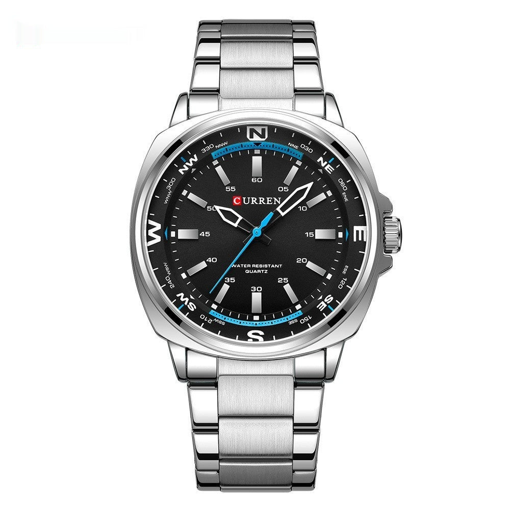 Fashionable Steel-band Casual Business Mens Quartz Watch