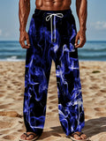 Mens Loose Casual Retro Draping Beach Shorts