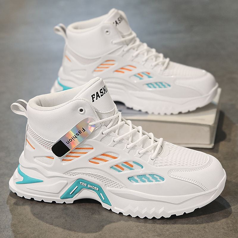 Men's Breathable High-Top Mesh Casual Sports Shoes
