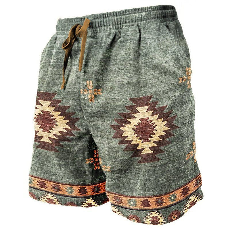 3D Printed Breathable Soft Casual Loose Shorts Men