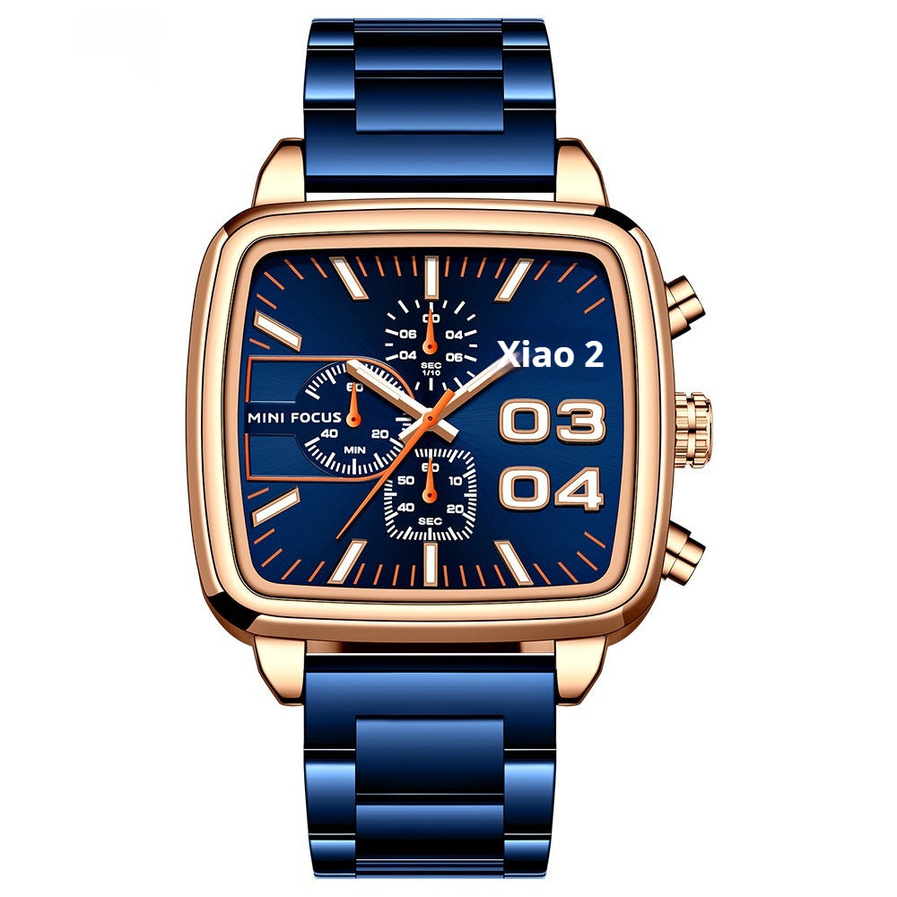 Mens Multifunctional Waterproof Quartz Watch