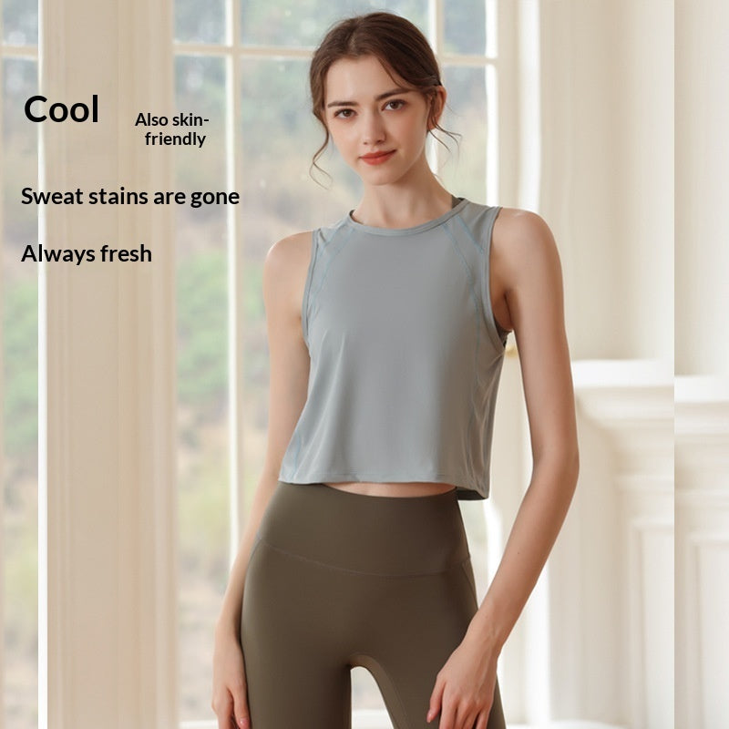 Womens Casual Sports Back-split Yoga Tunic