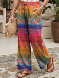 Best-Selling Loose Casual Fashionable Wide-Leg Pants With Digital Print