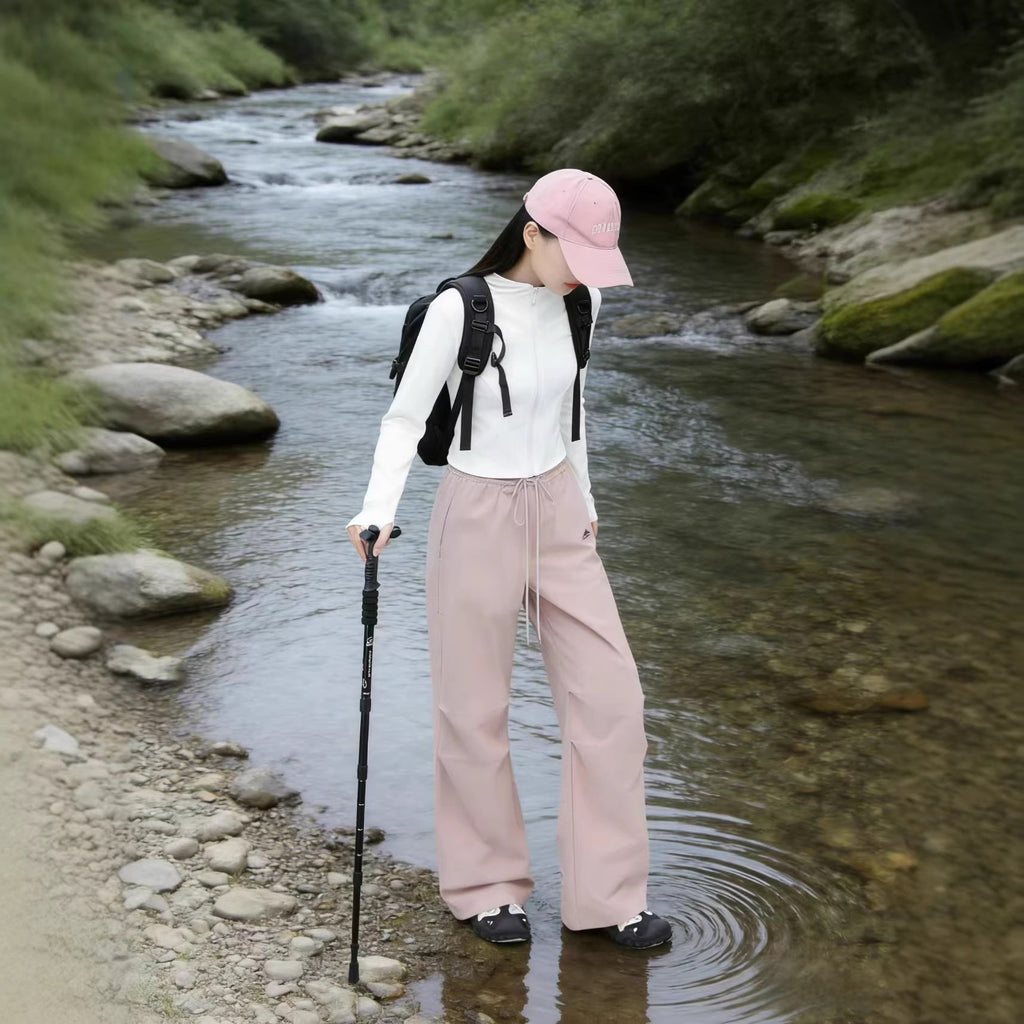 Outdoor Quick-Drying High-Waisted Slimming Drapey Wide-Leg Pants