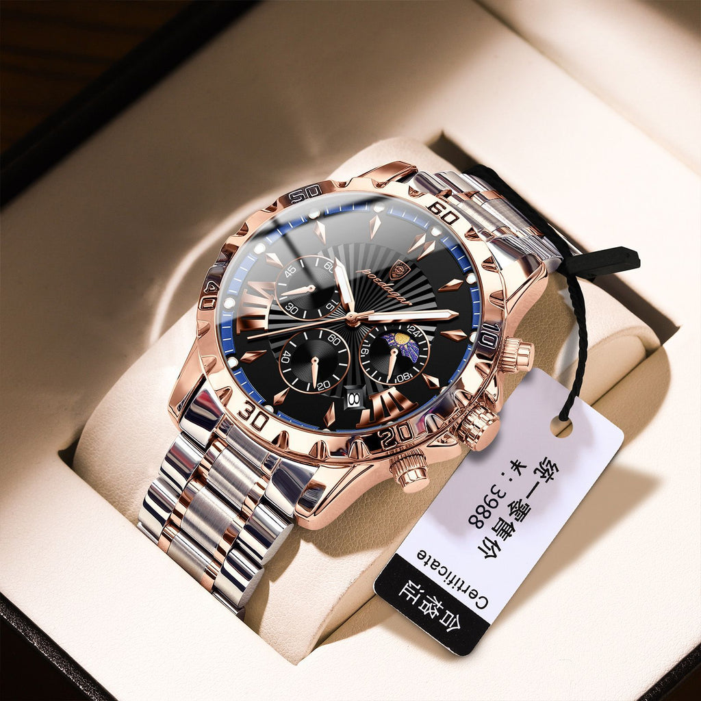 Waterproof Multifunction Sporty Mens Watch
